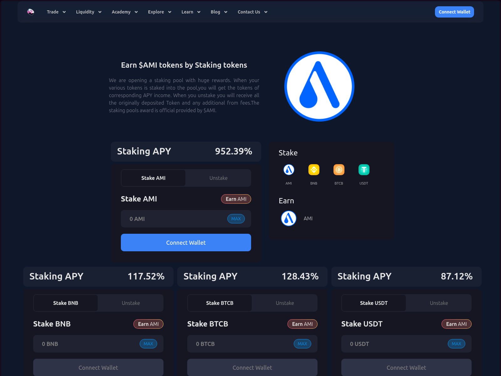 Screenshot of amnisfinance.sushis.ninja