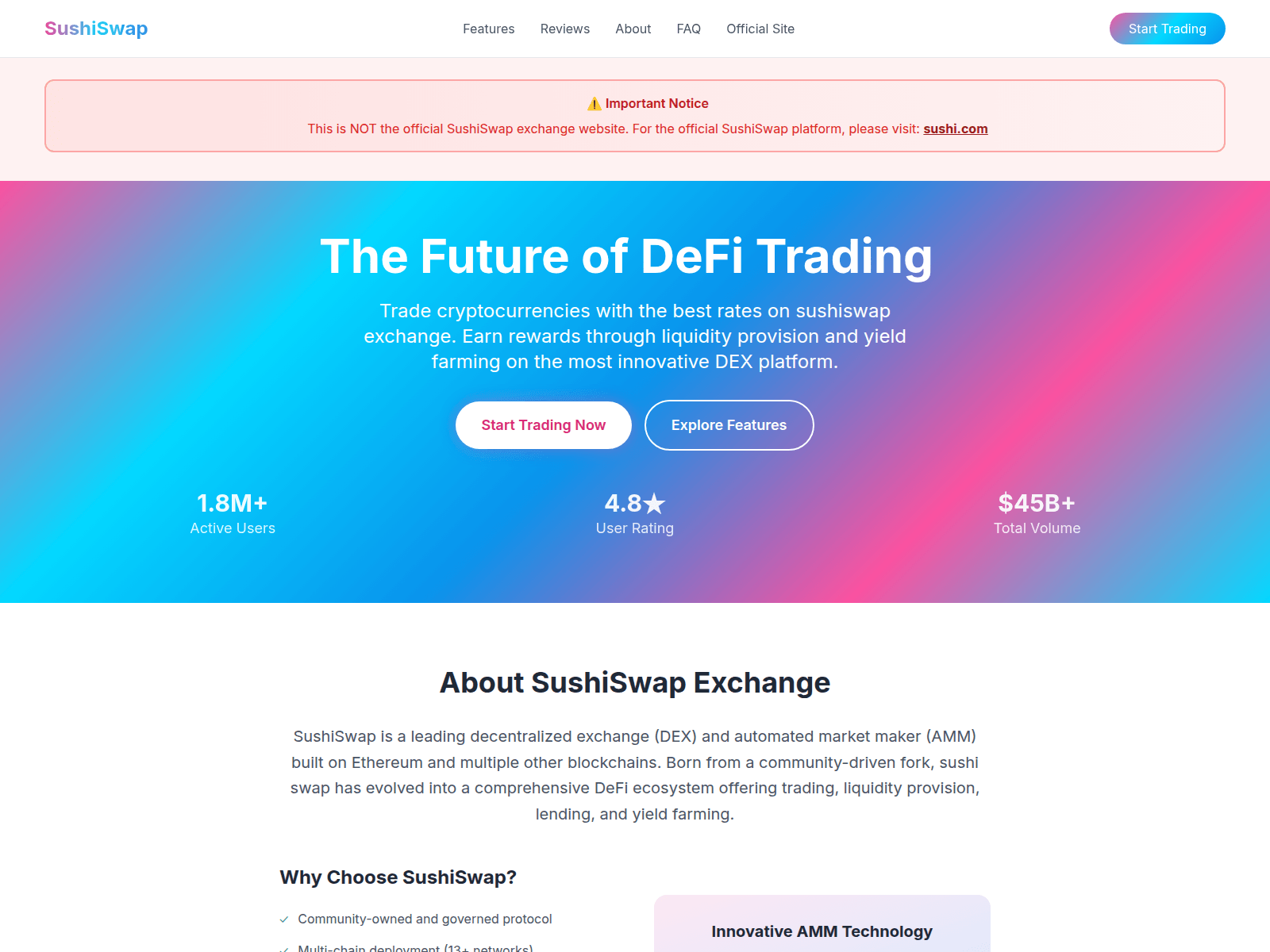 Screenshot of sushi-swap.co.com