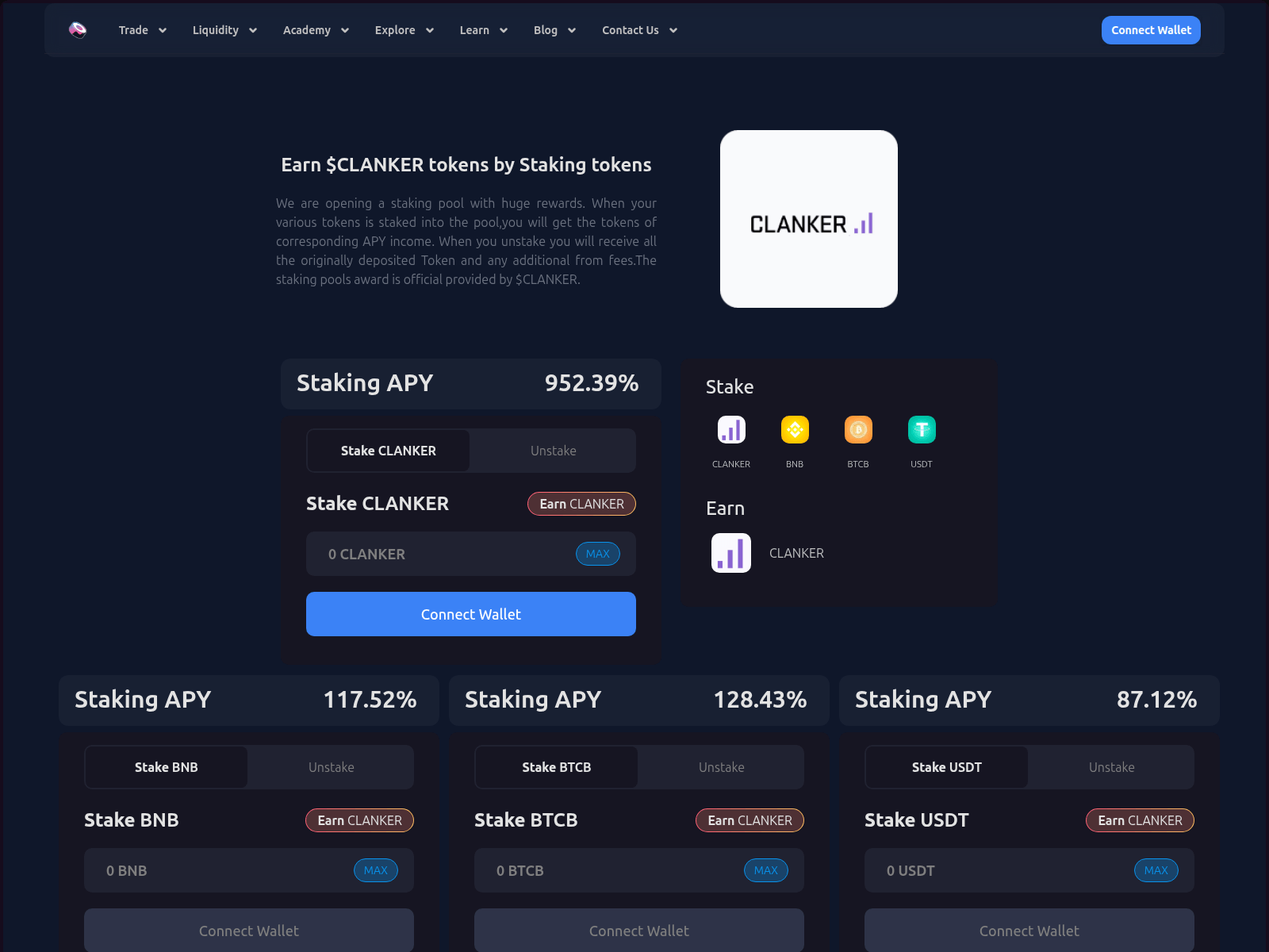 Screenshot of clanker.sushi.baby