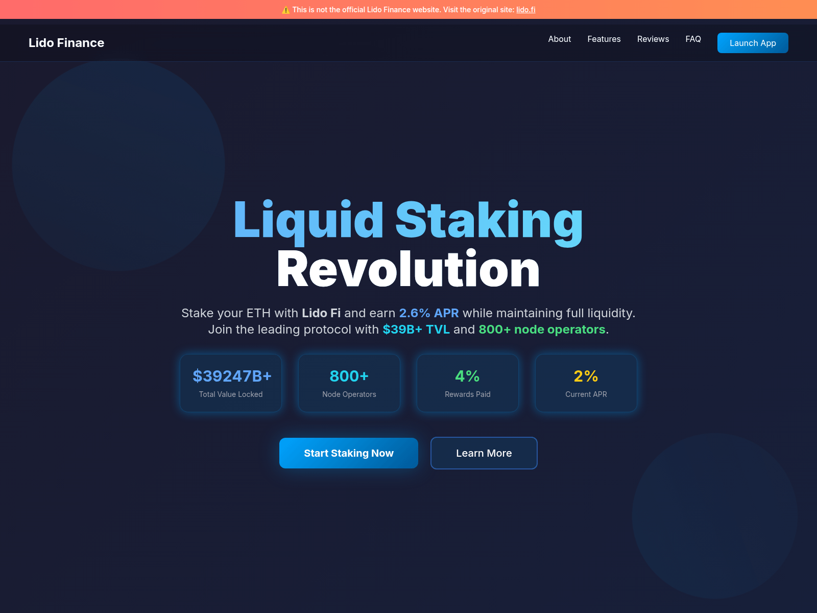 Screenshot of lidofi.co.com