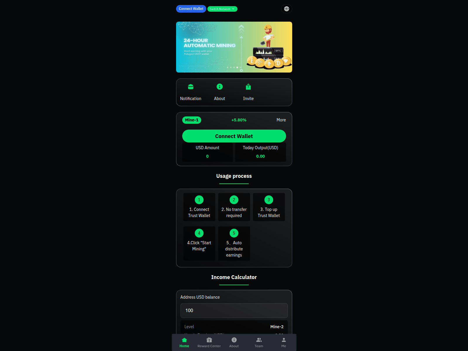 Screenshot of bitgetmining.pages.dev