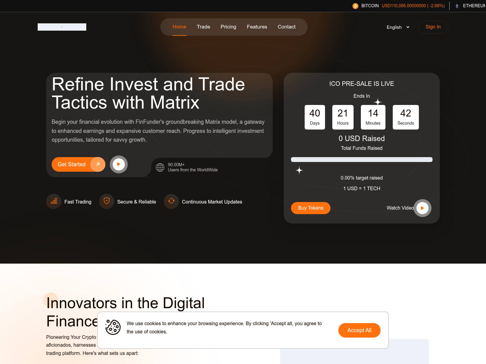 Screenshot of bitcoindady.com