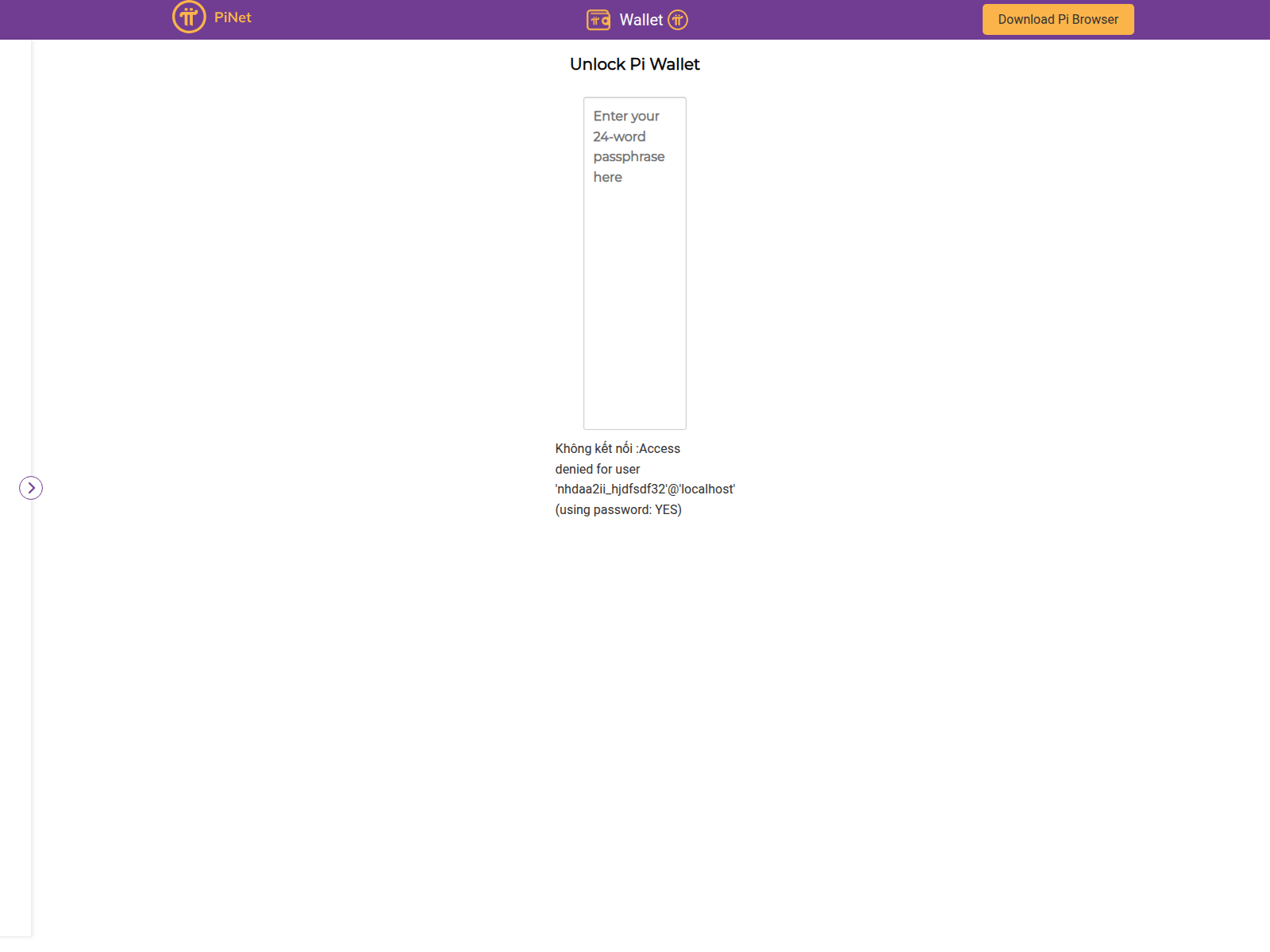 Screenshot of kyc.walletpinet.com