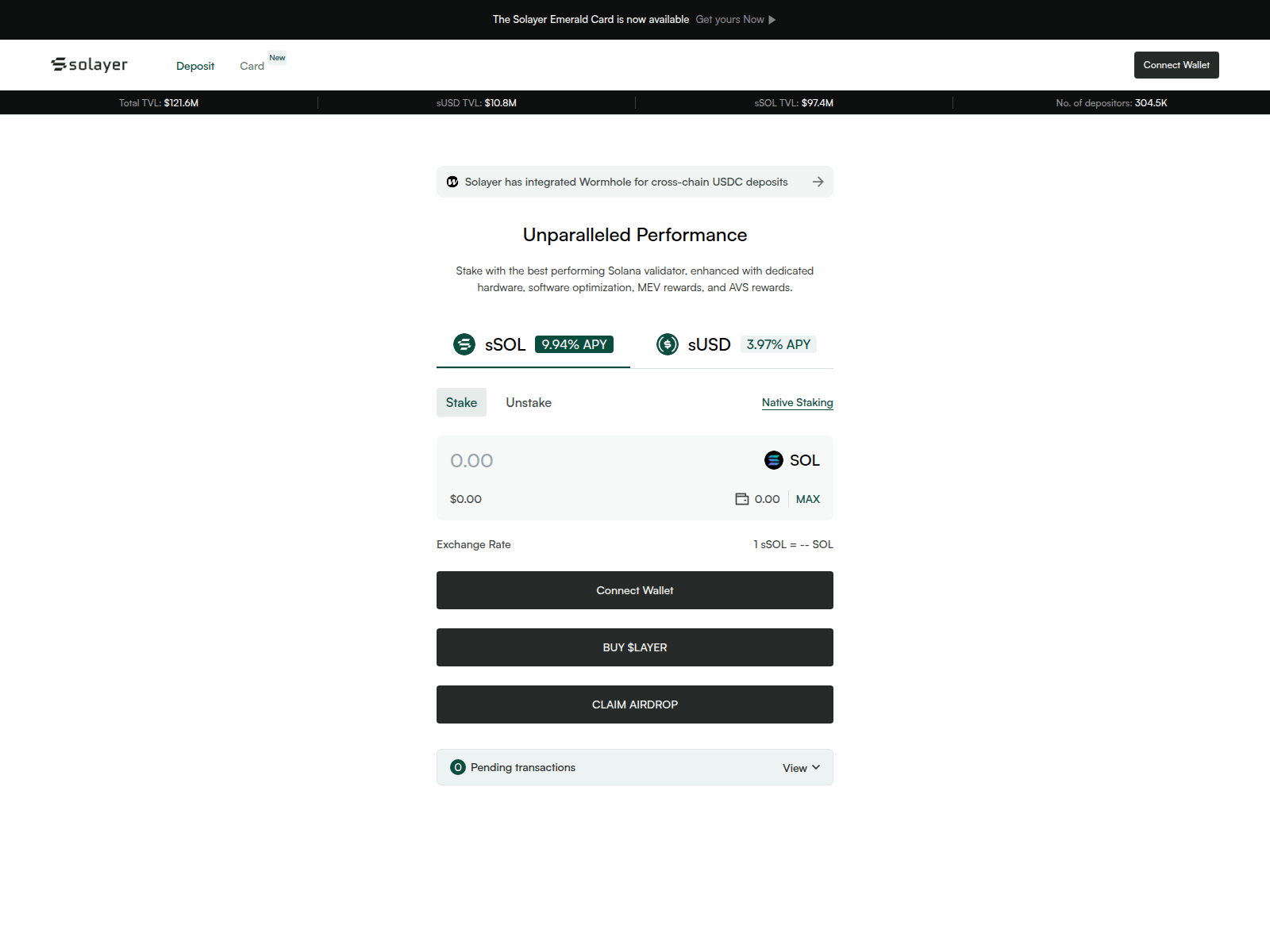 Screenshot of app.solayer.proxchain.world