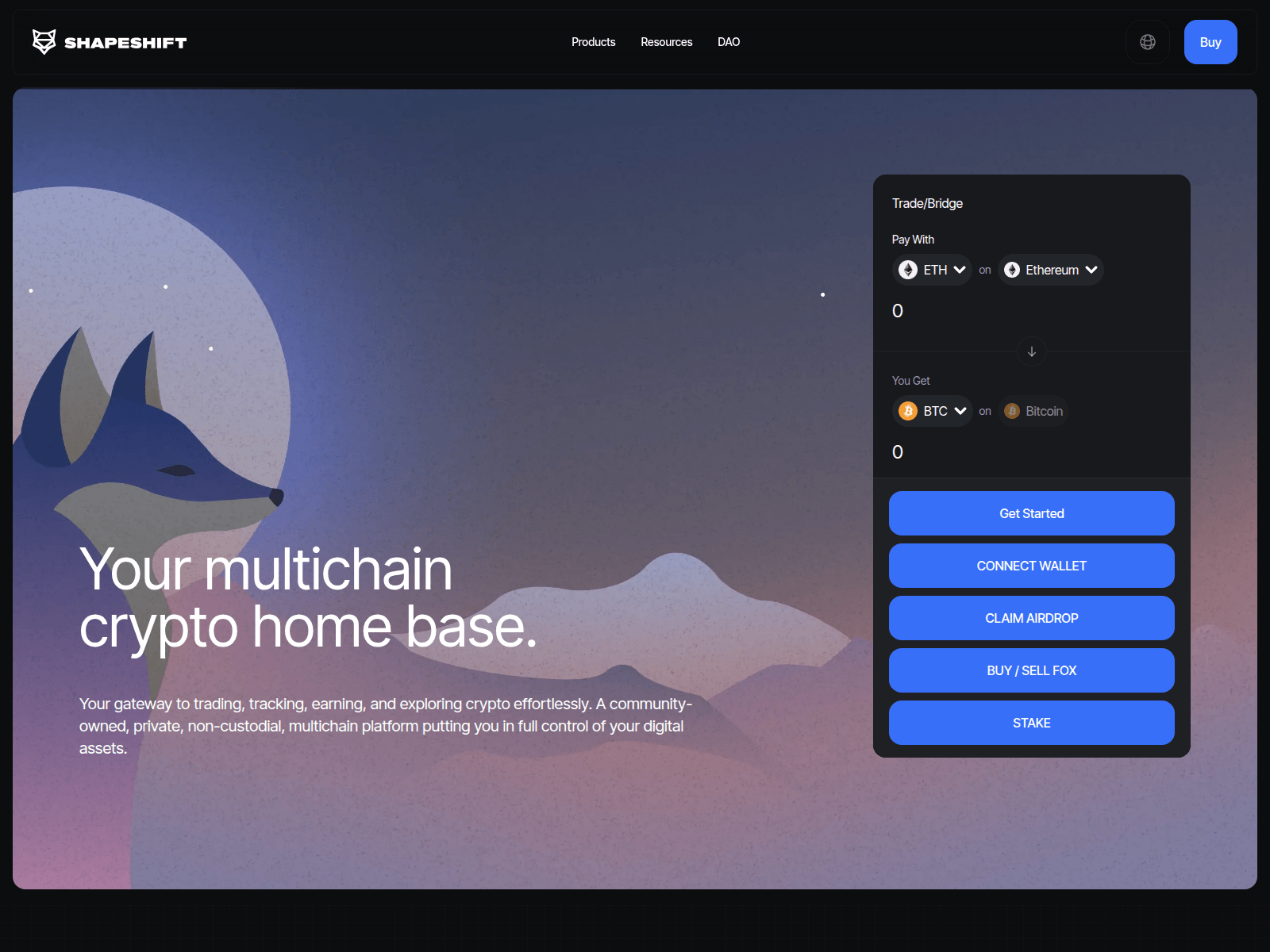 Screenshot of shapeshift.appconnectx.world