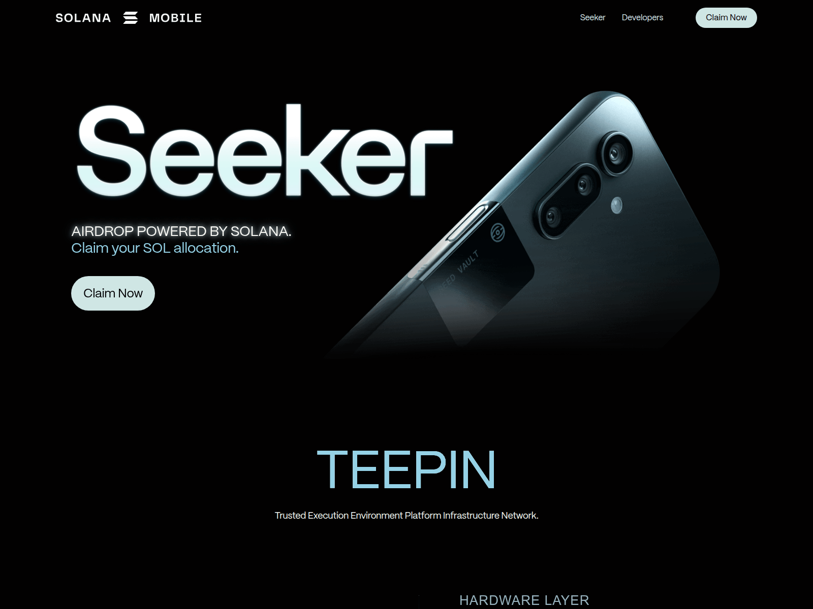 Screenshot of seeker-solana.com
