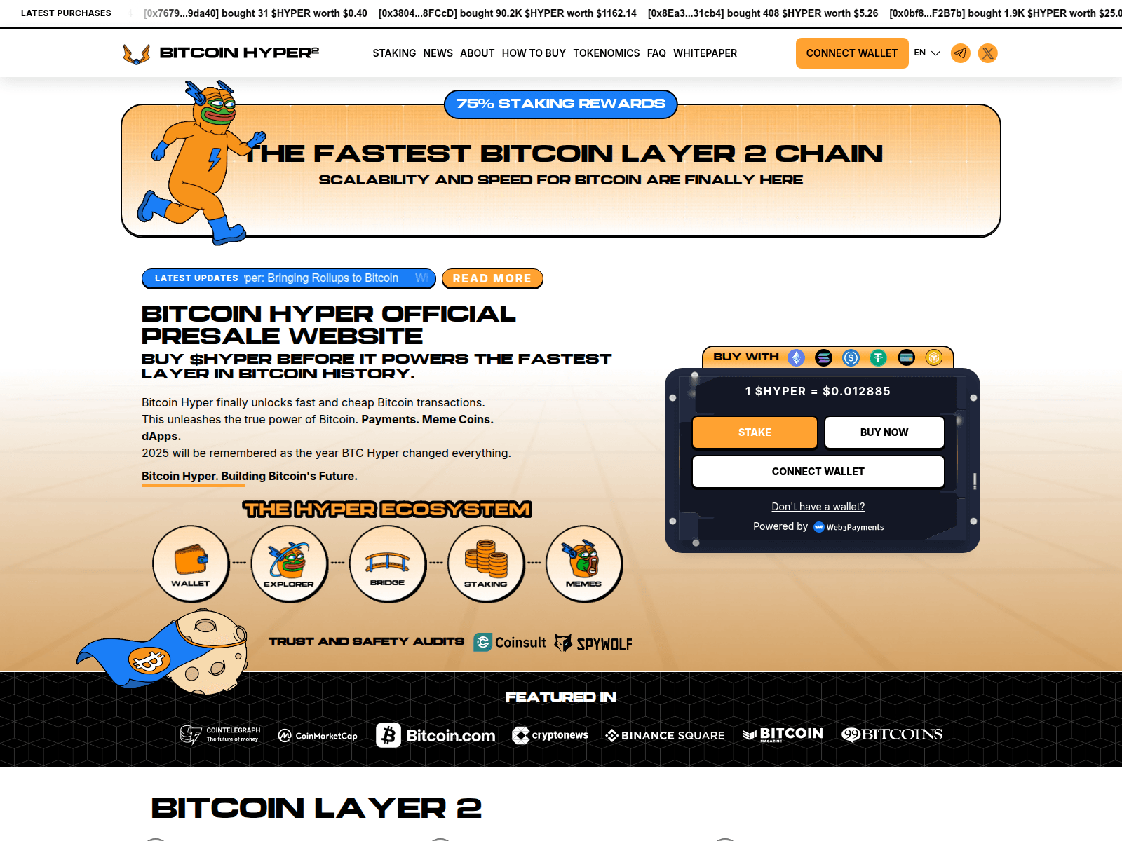Screenshot of bitcoinhyper.whitelisted.site