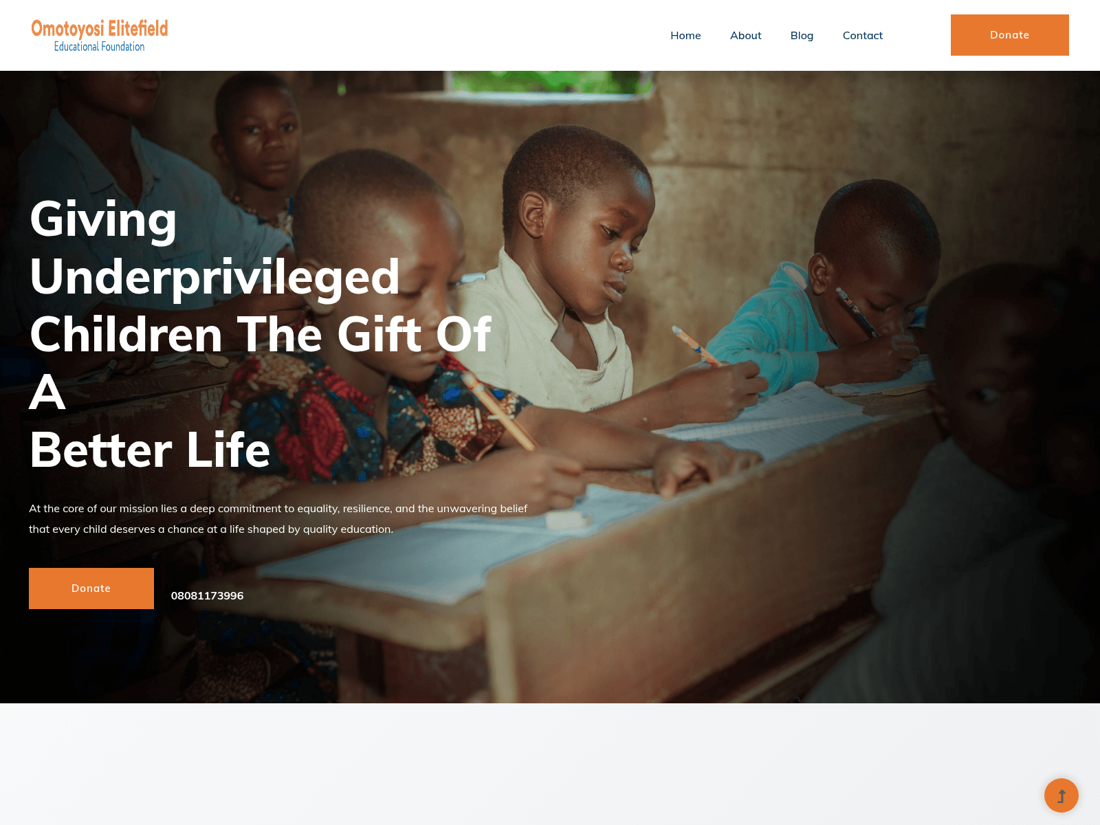 Screenshot of omotoyosifoundation.com.ng