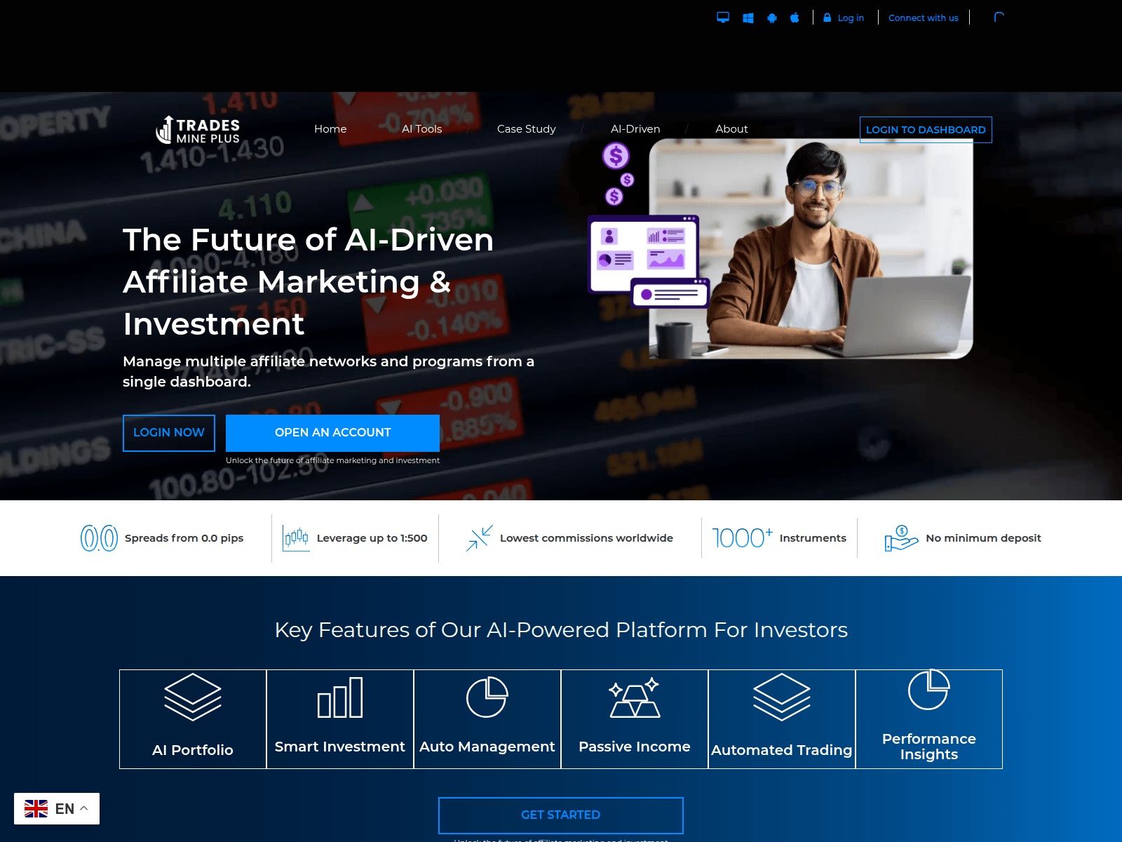 Screenshot of tradesmineplus.com