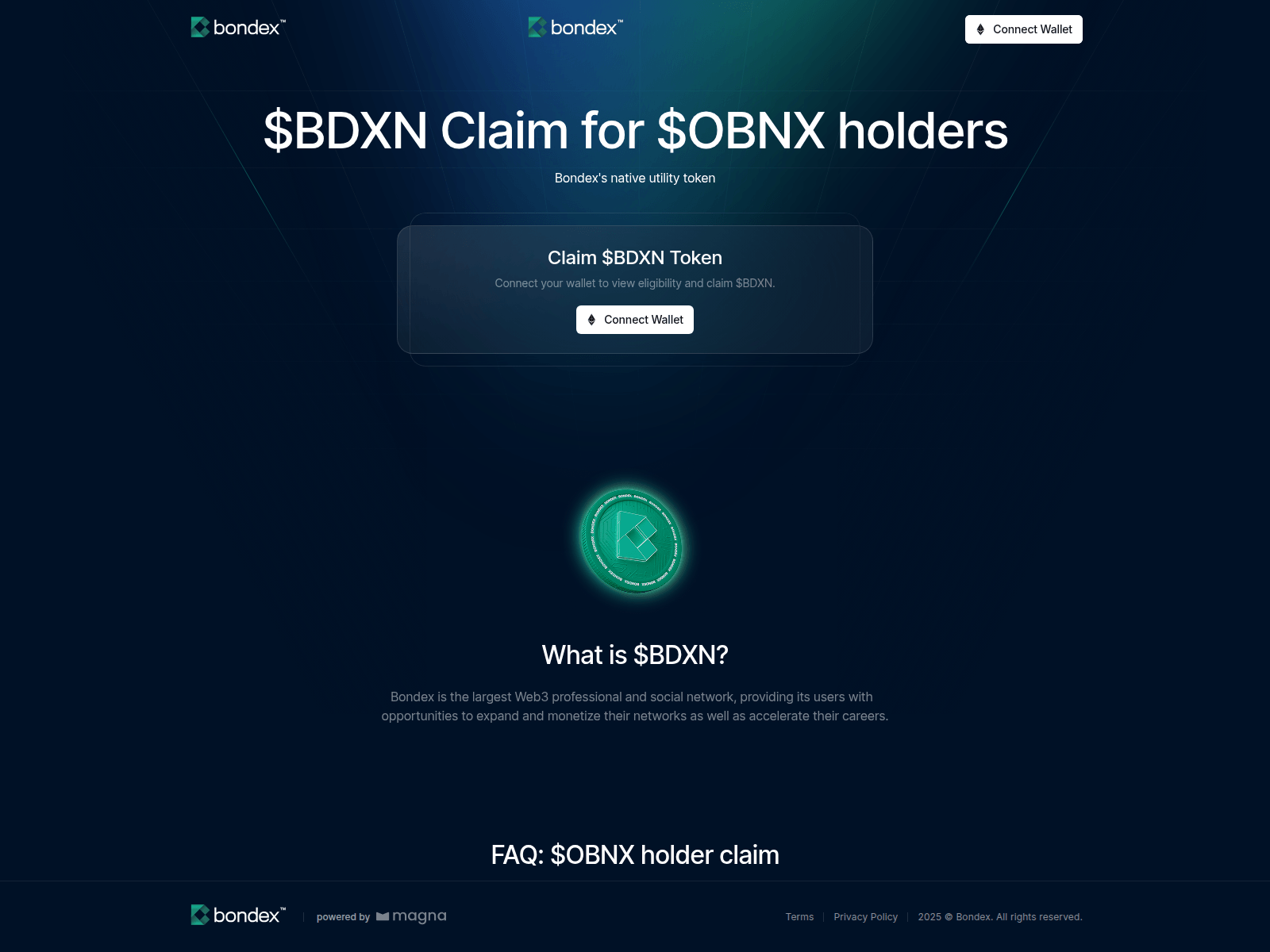 Screenshot of bondex-app.world