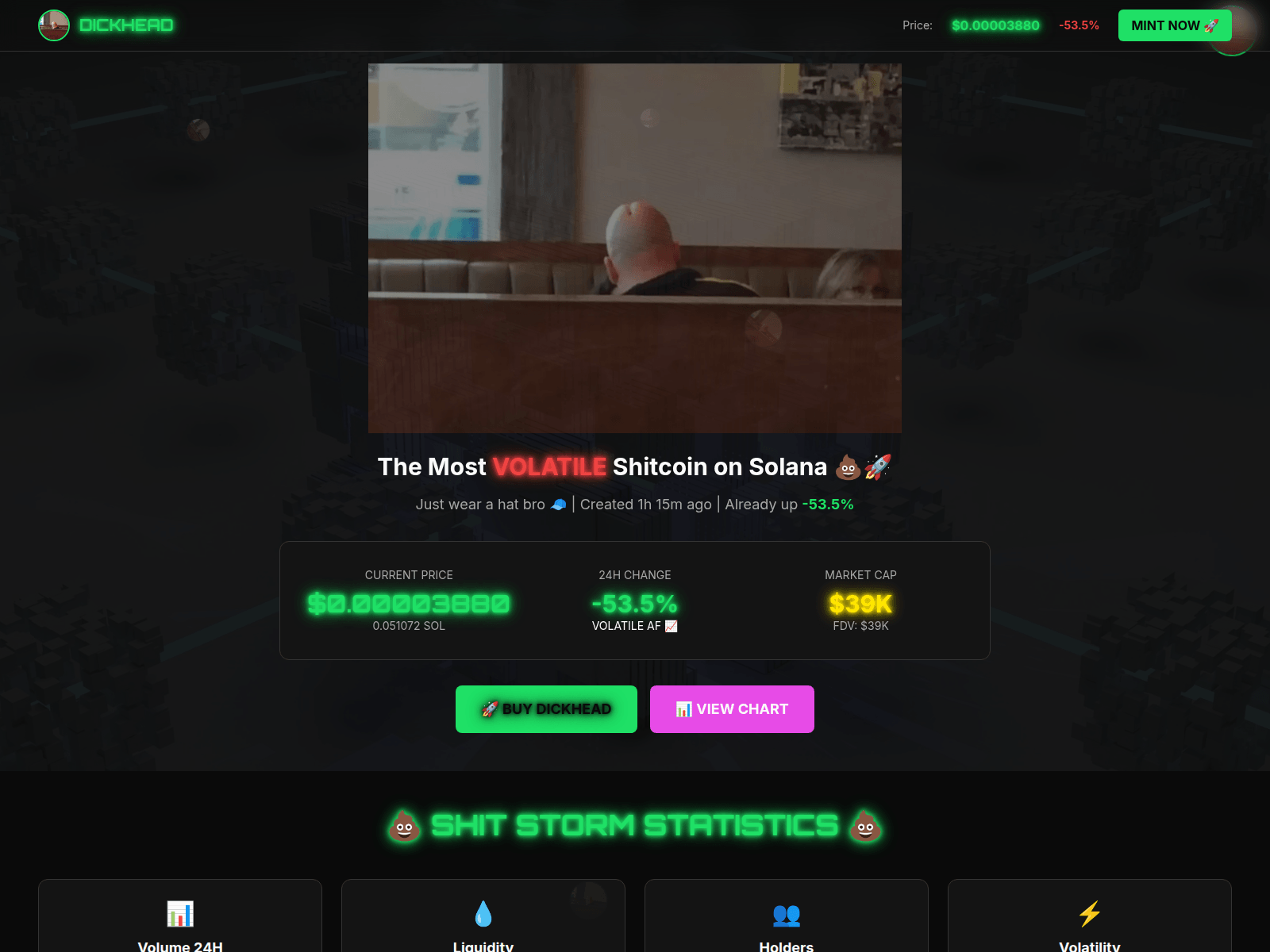 Screenshot of dickhead.xyz