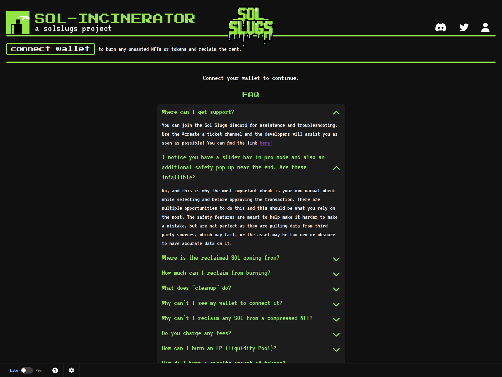Screenshot of solincenarator.com