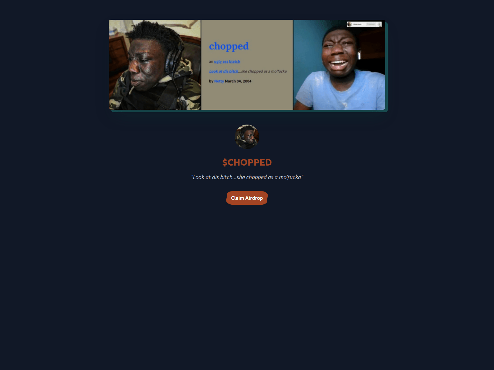 Screenshot of chopped-solana.com