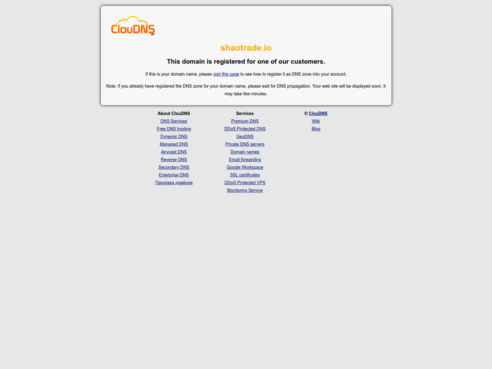 Screenshot of shaotrade.io