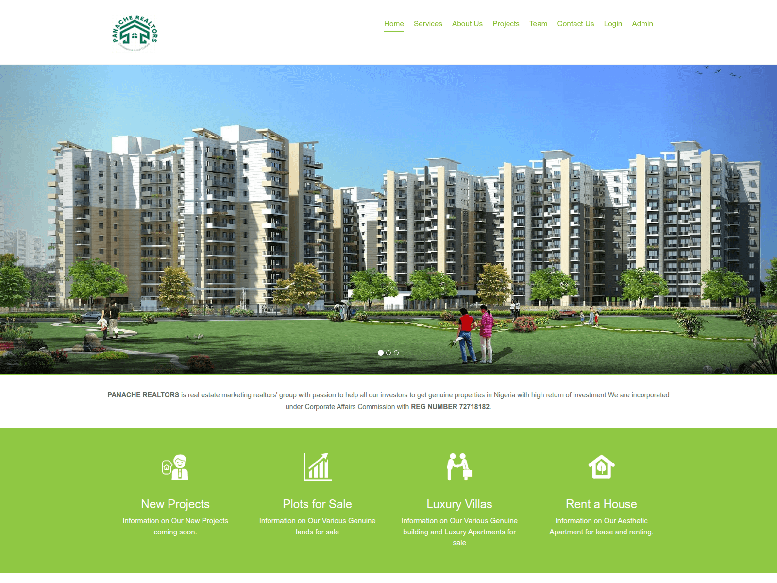 Screenshot of panacherealtors.com