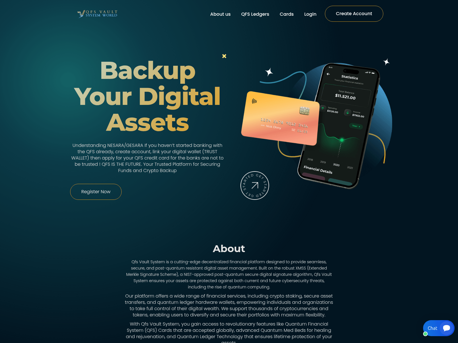 Screenshot of qfsvaultsystemworld.com