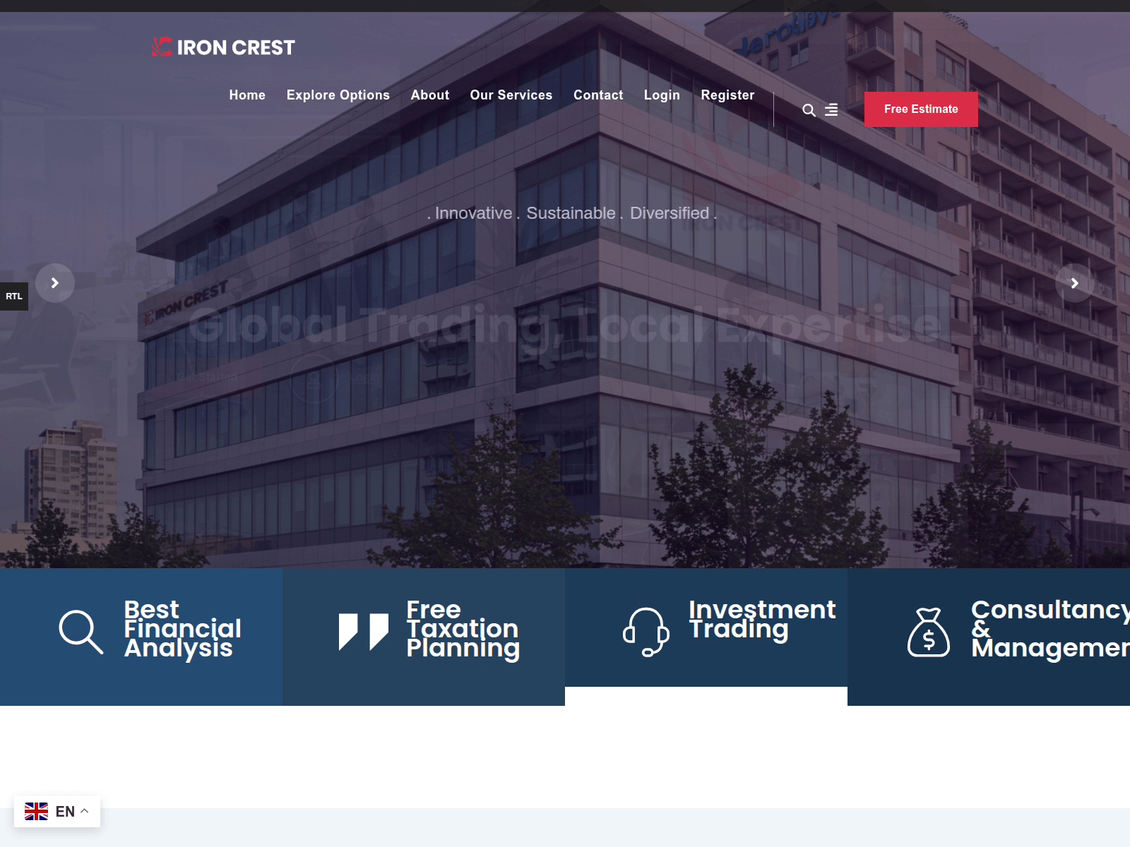 Screenshot of ironcrestinv.com
