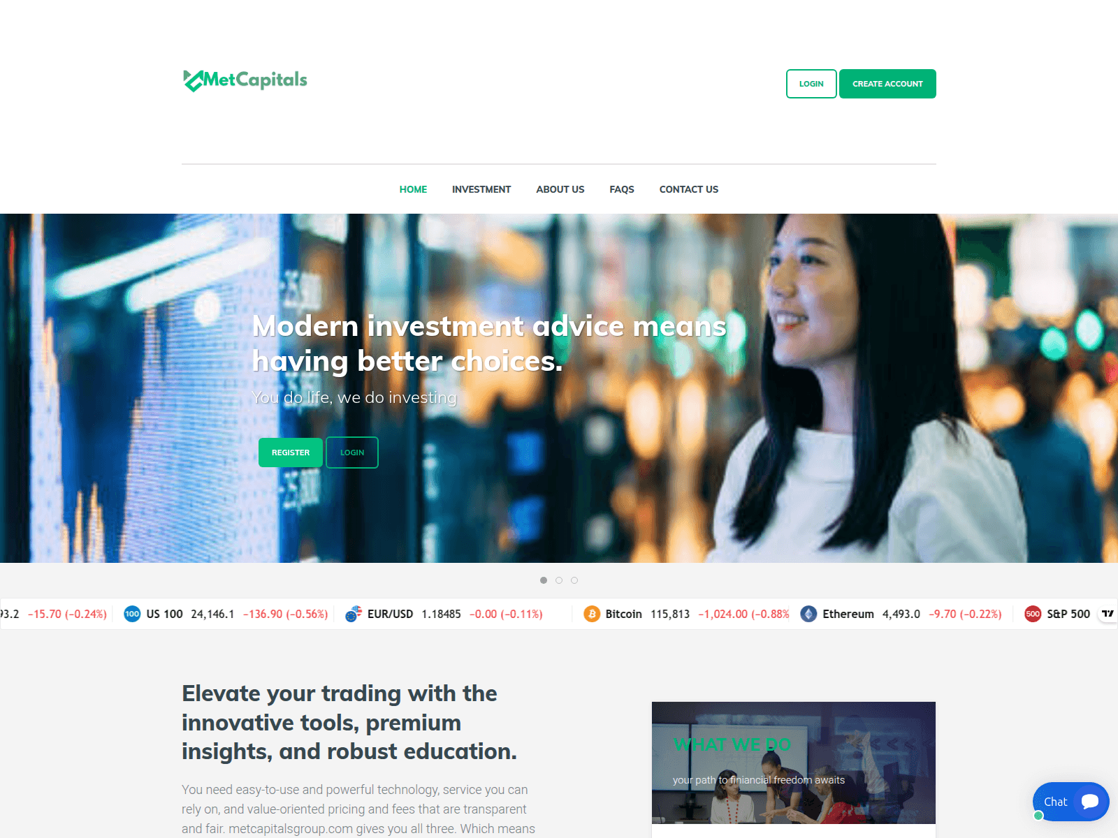 Screenshot of metcapitalsgroup.com