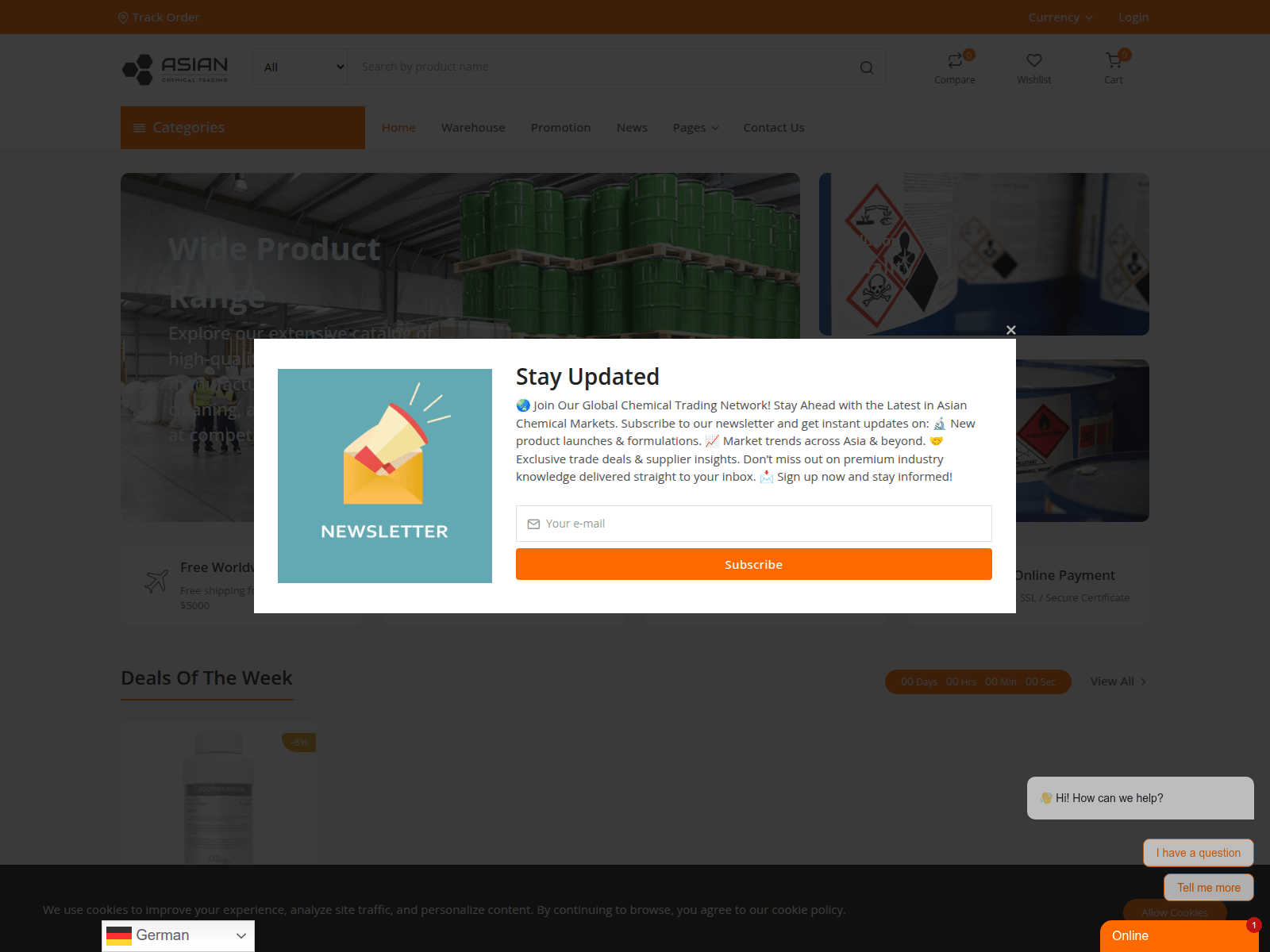 Screenshot of asianchemtra.com