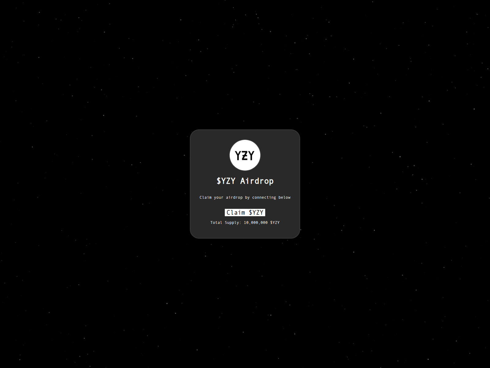 Screenshot of yzyairdrop.pages.dev
