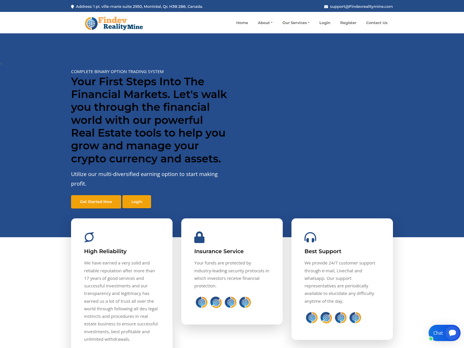 Screenshot of findevrealitymine.org.defidynamictrust.com