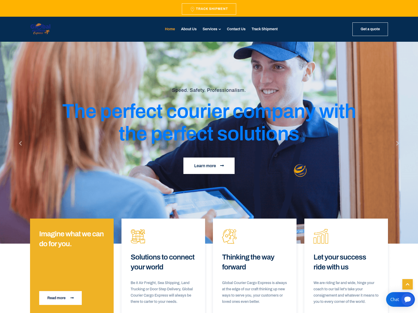 Screenshot of globalcouriercargoxpress.com