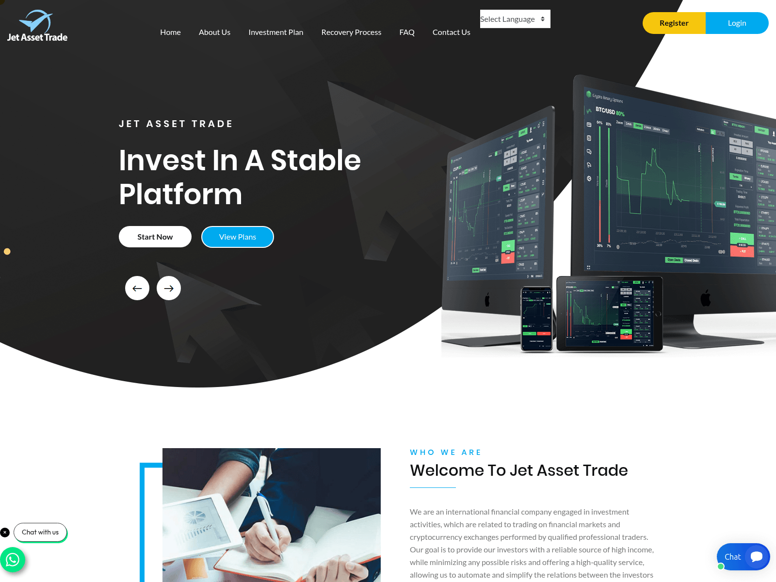 Screenshot of jetassettrade.org