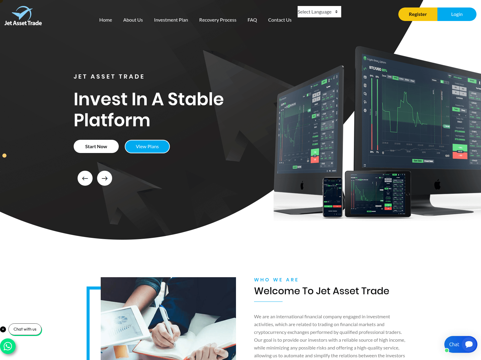 Screenshot of jetassettrade.org.equinoxmine.com