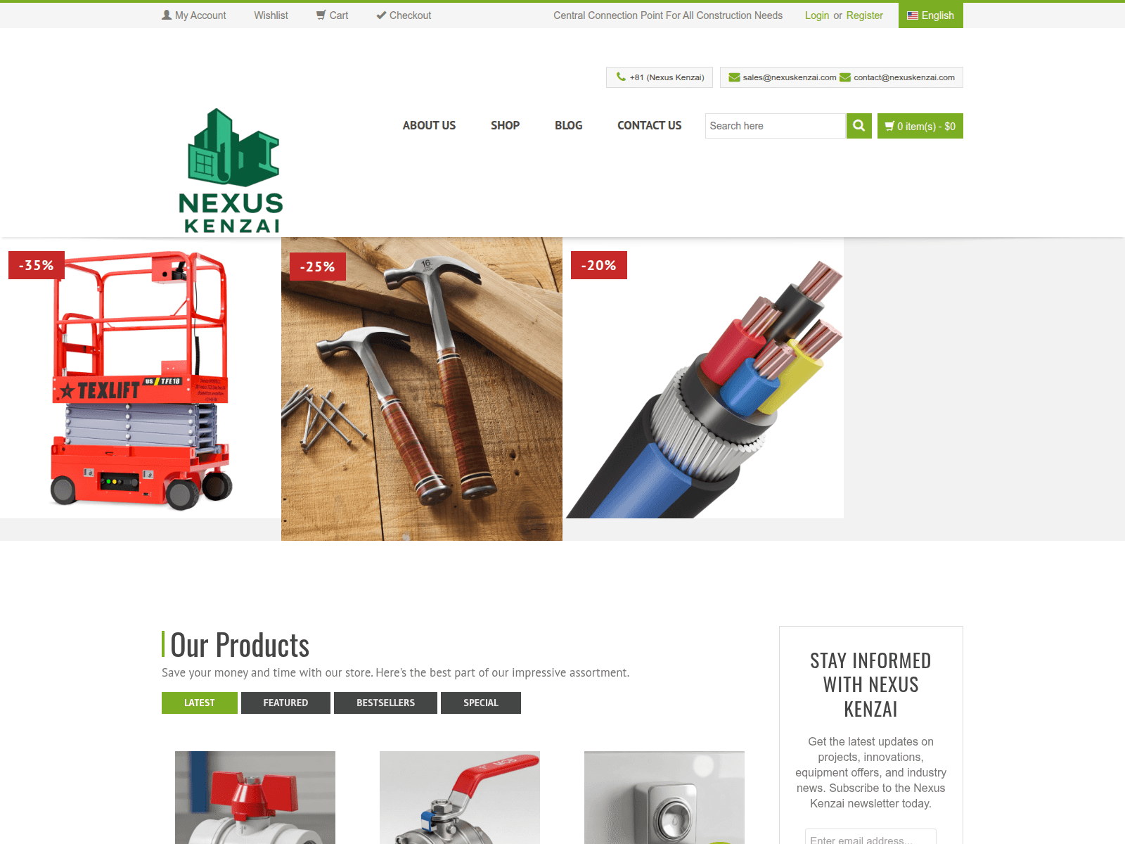 Screenshot of nexuskenzai.com