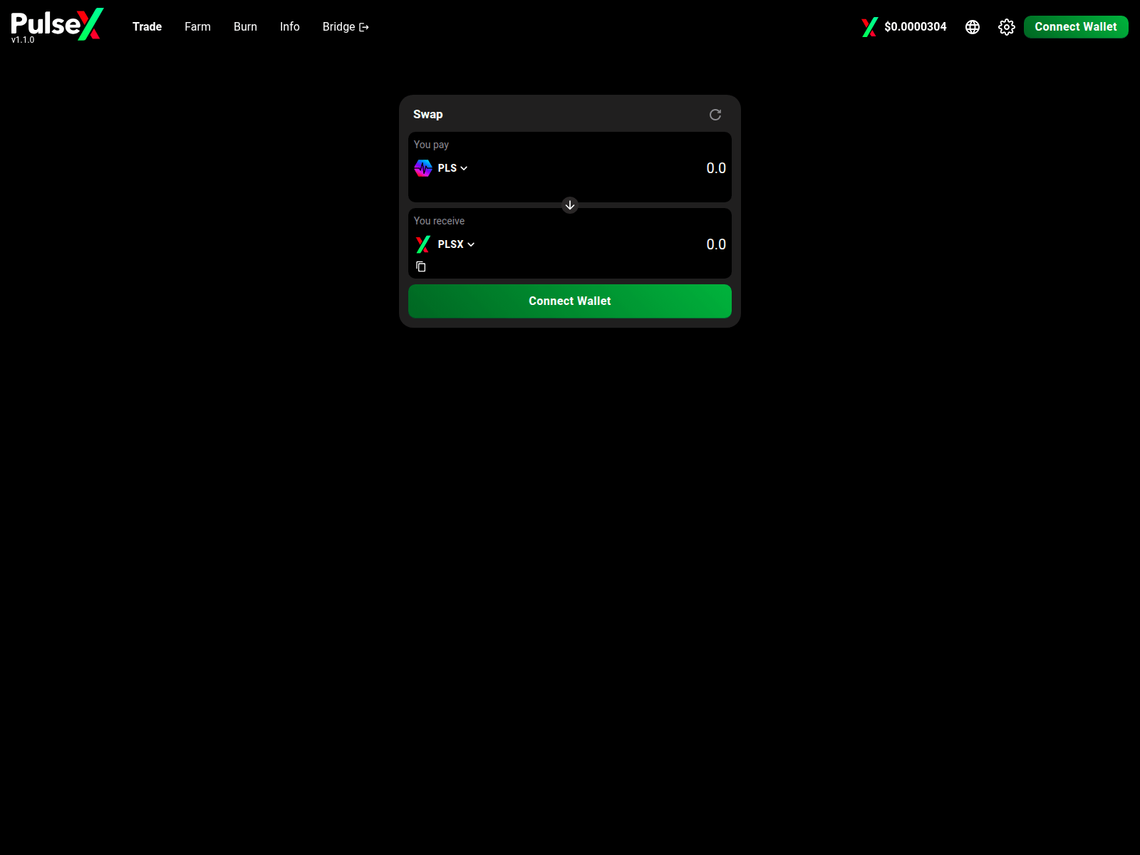 Screenshot of pulsexswap.live