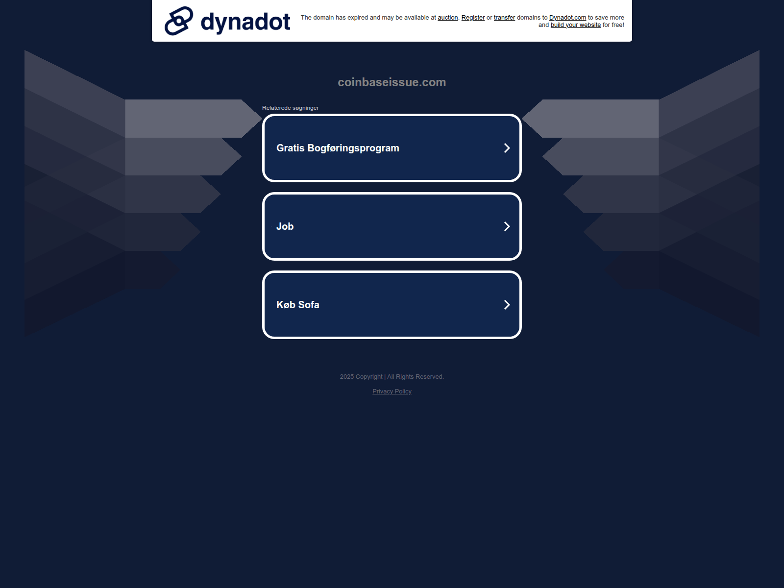 Screenshot of coinbaseissue.com