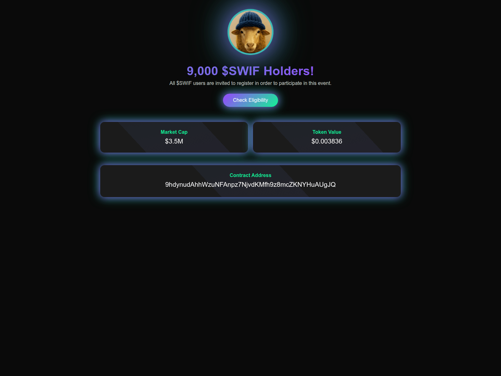 Screenshot of sheepwifhatsolana.net