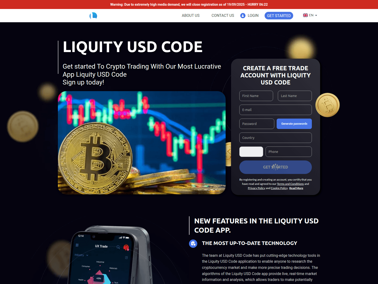 Screenshot of liquityusdcode.trackfinanceworld.com