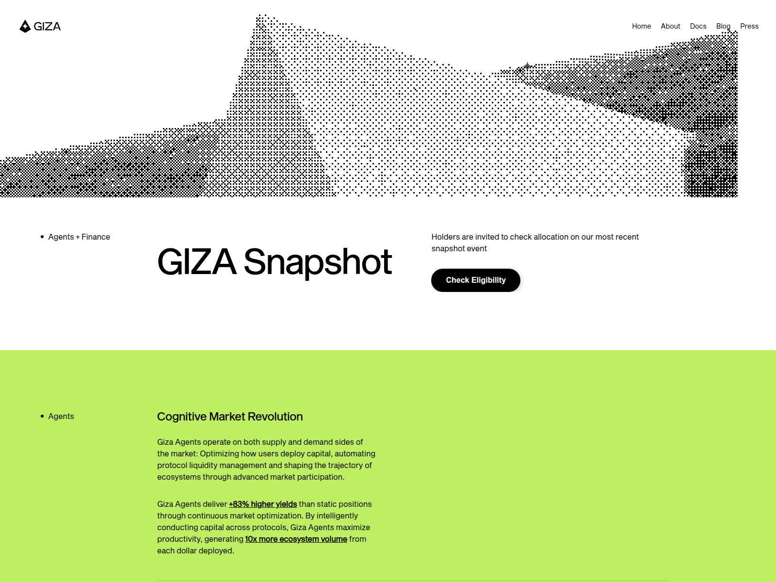 Screenshot of snapshot-giza.xyz
