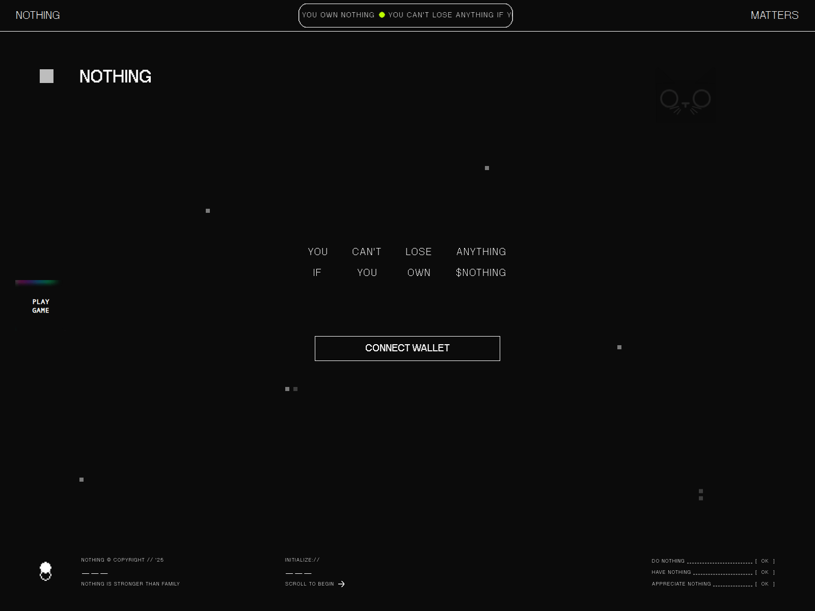 Screenshot of nothing.ceo