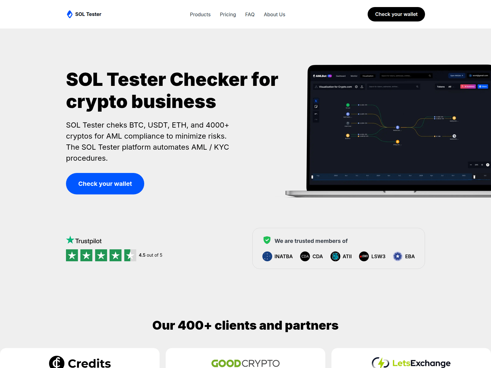 Screenshot of soltest.app
