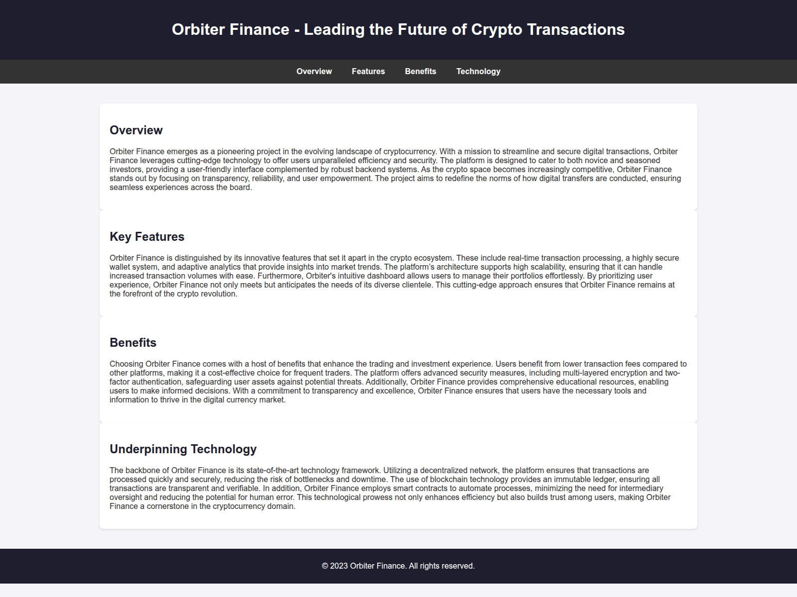 Screenshot of orbiterfinanceapp.live