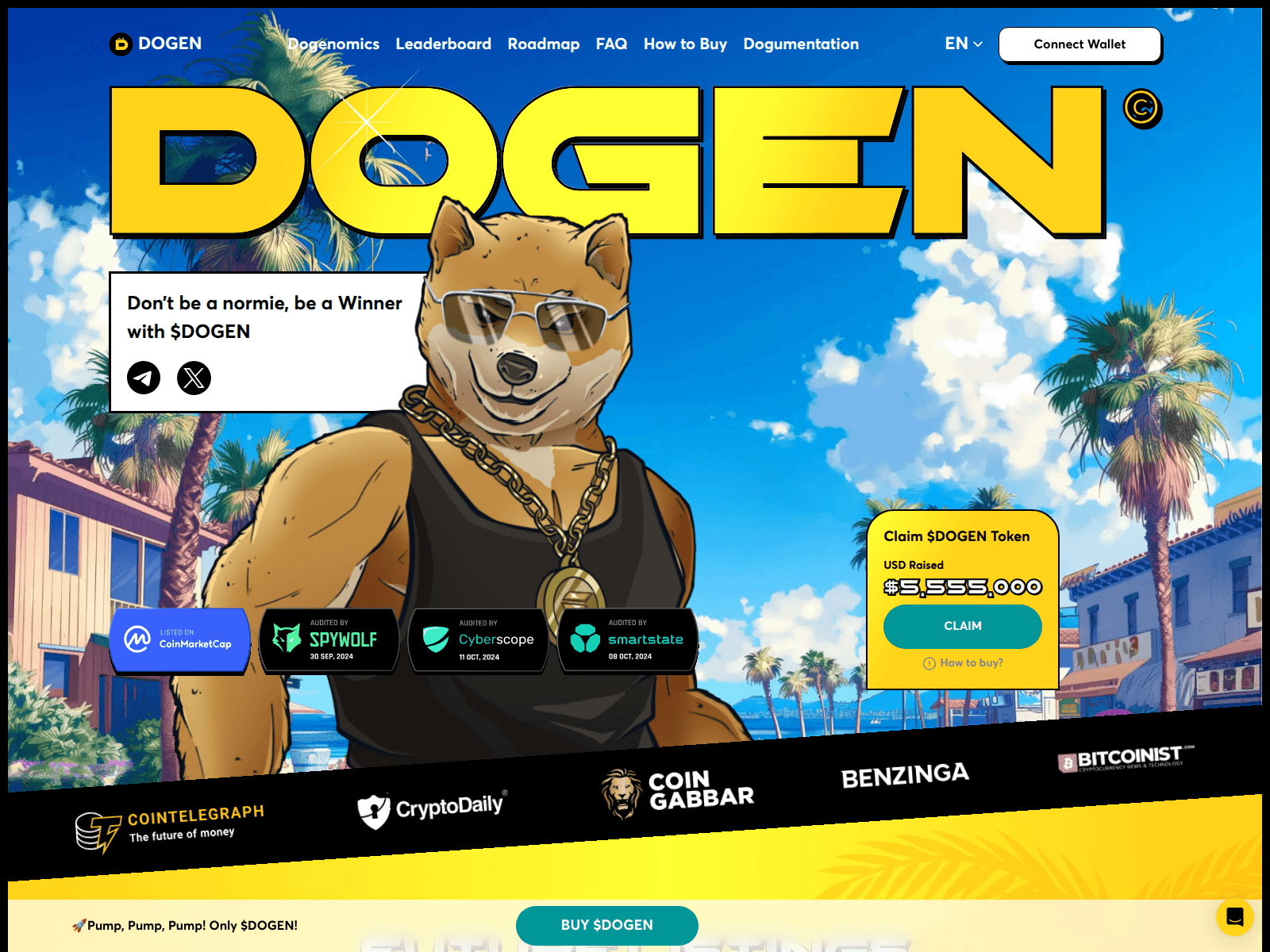 Screenshot of claim-dogenmeme.com
