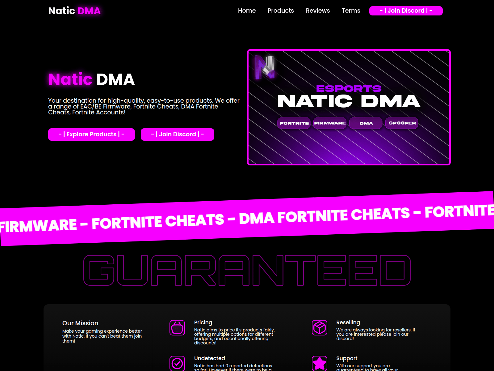 Screenshot of naticdma.cc