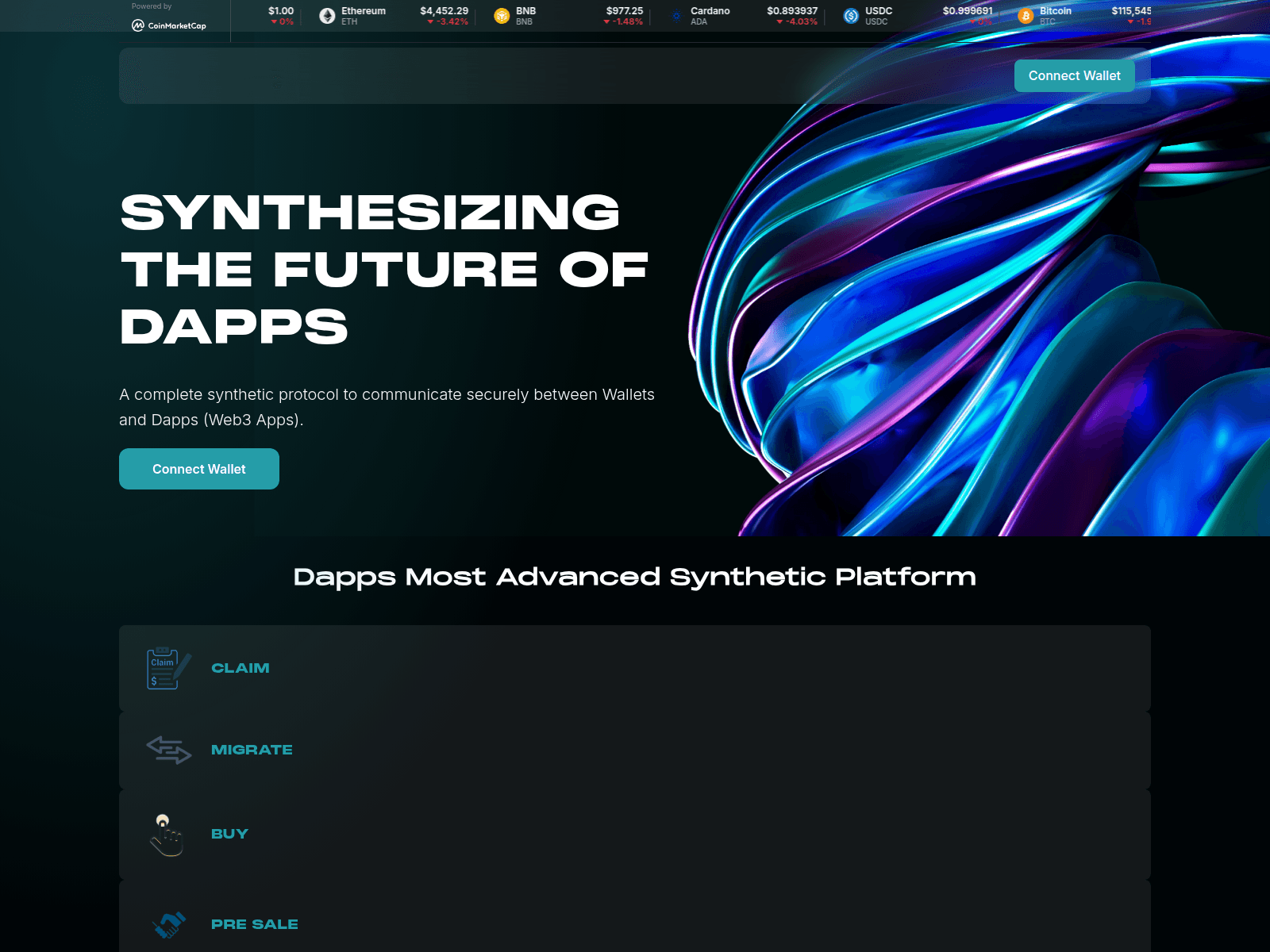 Screenshot of defidapp-protocol.web.app