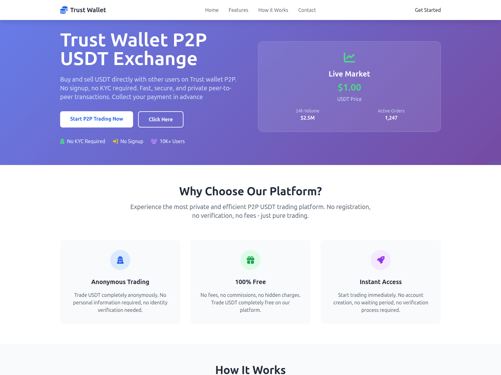 Screenshot of trustwalletp2p.info.bnbscan.org
