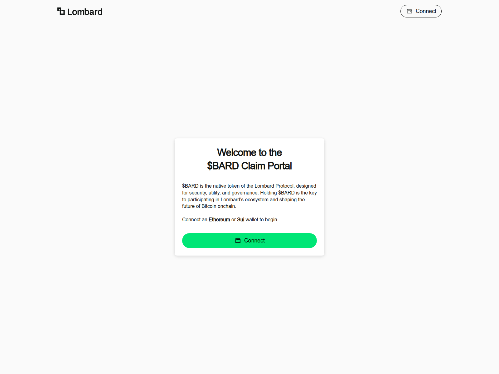 Screenshot of lombardfinance.dev