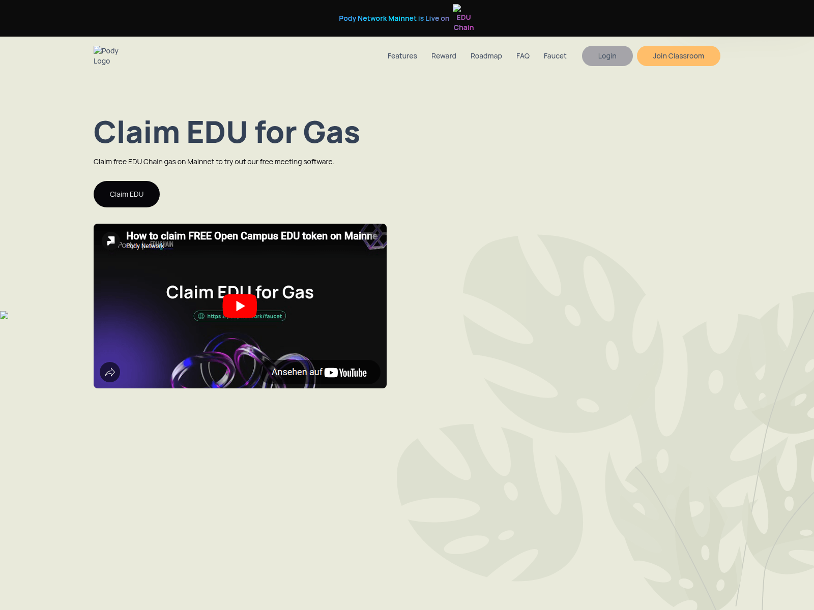 Screenshot of pody-network.pages.dev