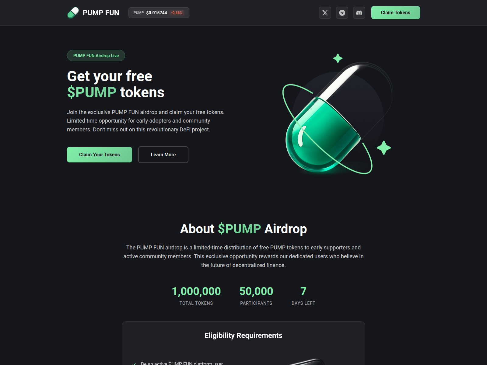 Screenshot of rewards-pumpfun.web.app