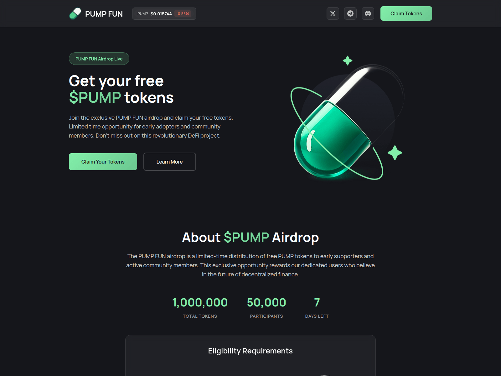 Screenshot of pumpairdrop.info