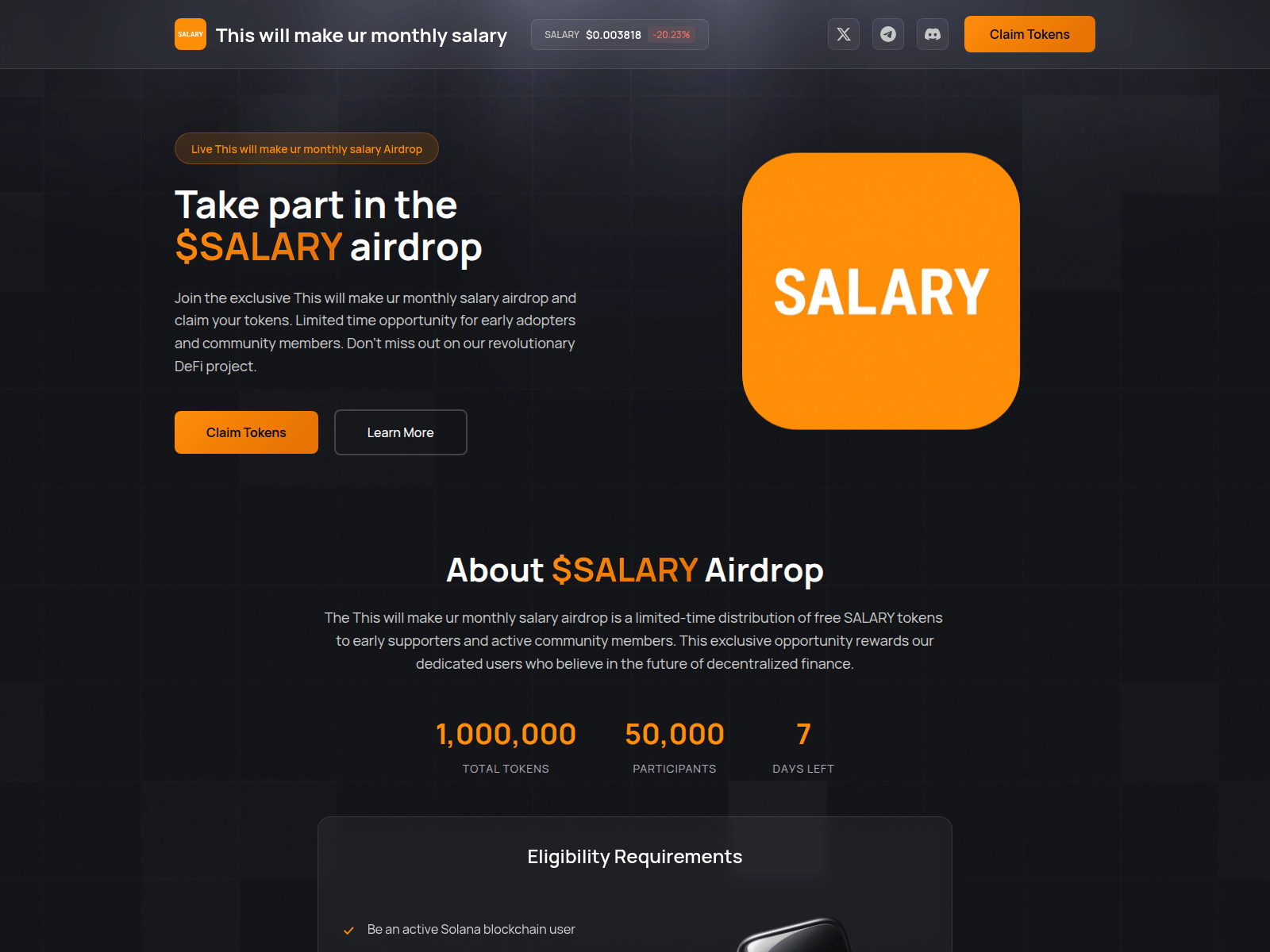 Screenshot of salarycoin.cfd