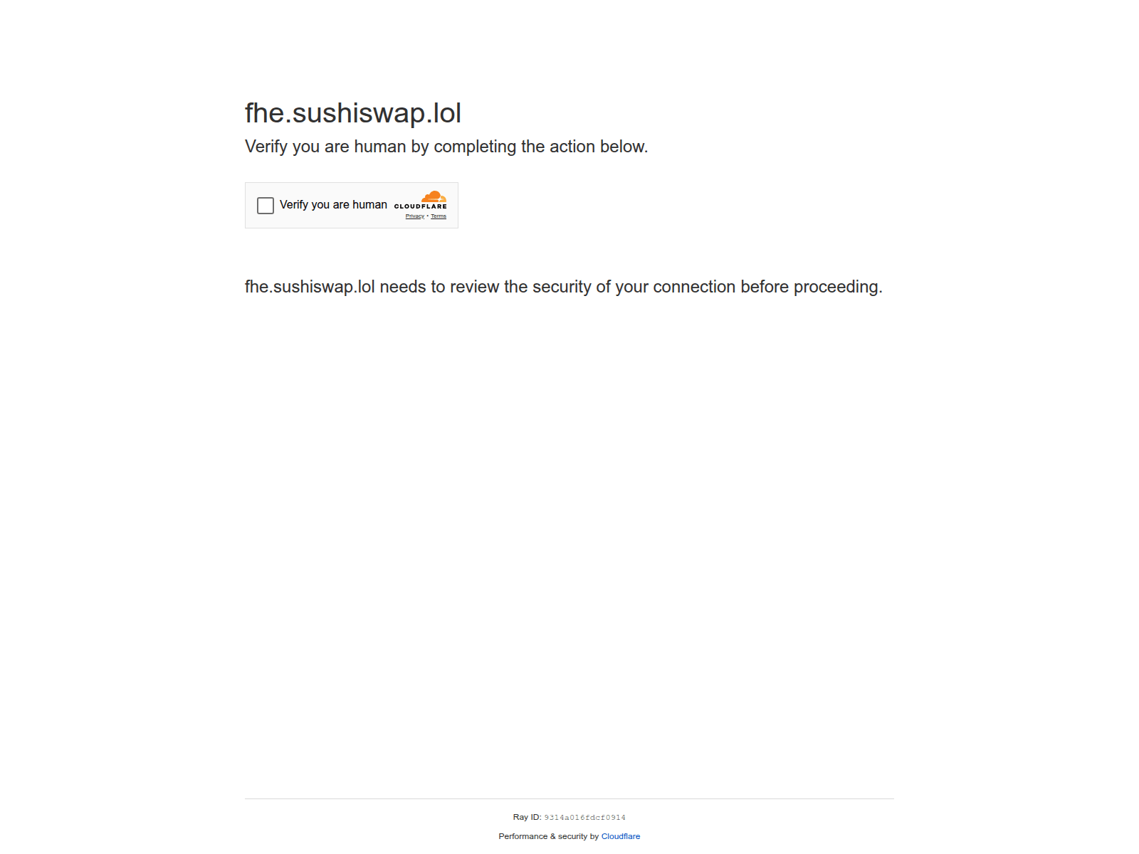 Screenshot of fhe.sushiswap.lol