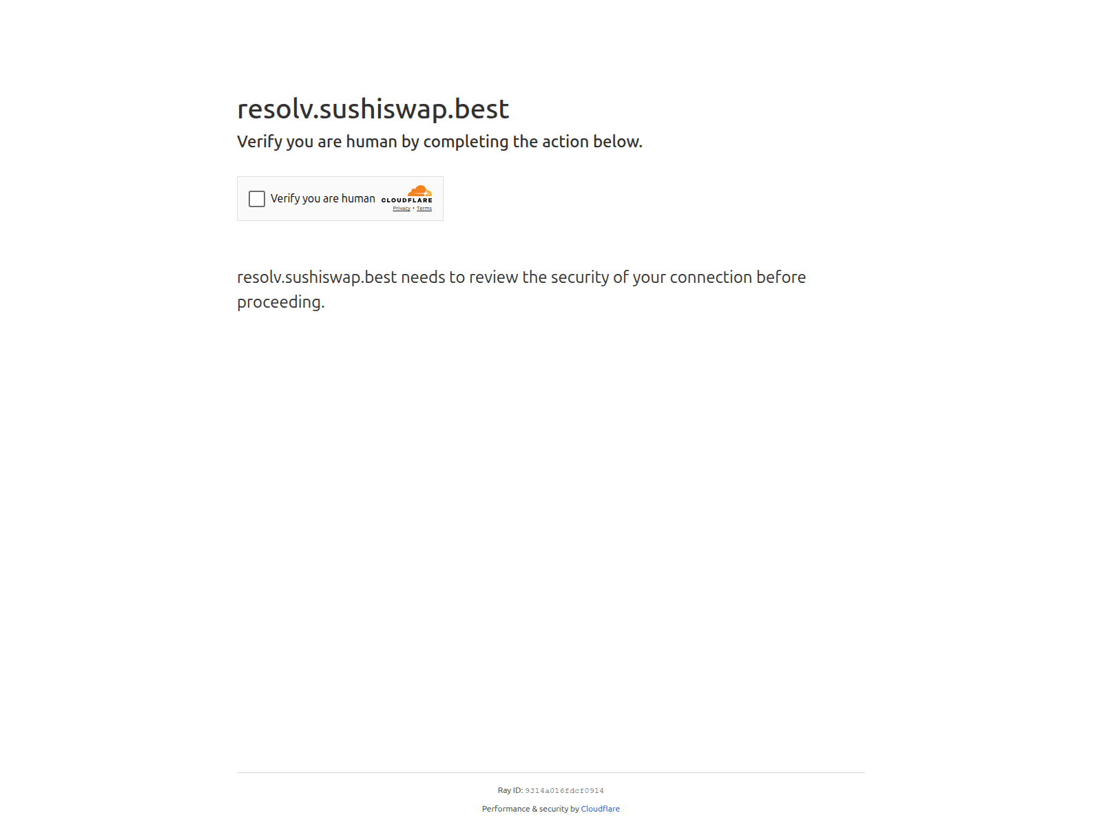 Screenshot of resolv.sushiswap.best