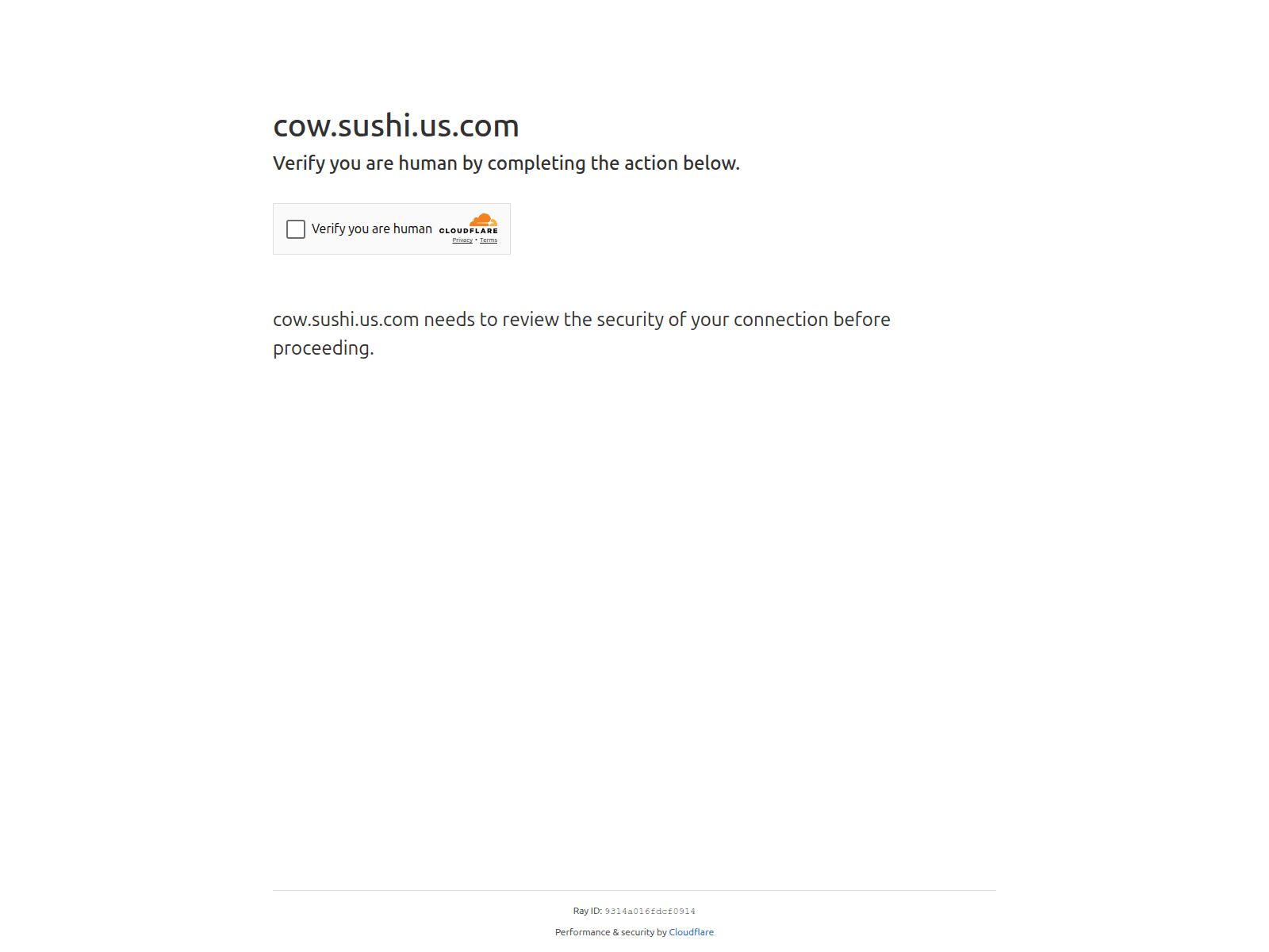 Screenshot of cow.sushi.us.com