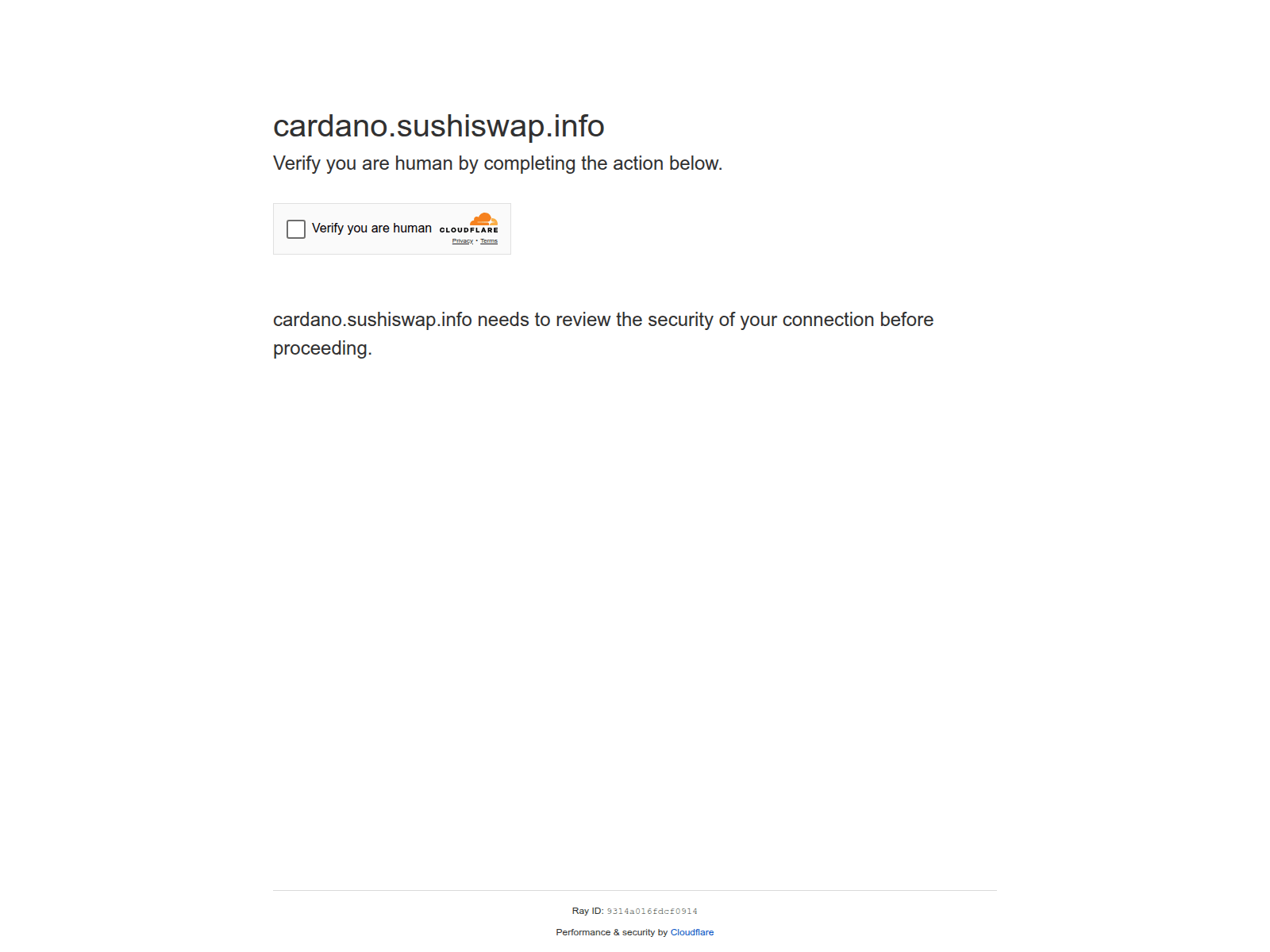 Screenshot of cardano.sushiswap.info